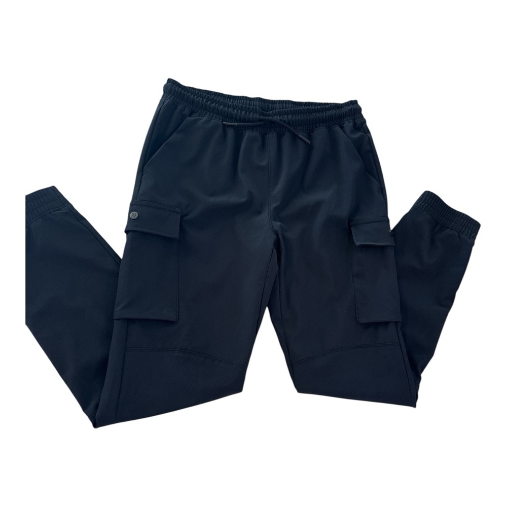 All In Motion Unisex Cargo Jogger Pants XL Black | Utility High Waist Drawstring - Picture 7 of 13